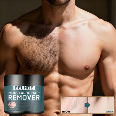 La crema depilatoria para hombres no irrita la piel, no se pega debajo de las axilas y limpia el vello de las piernas y el pecho rápidamente. El vello queda fino y suave después de la depilación.