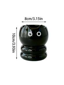 1pc Ceramic Cat Toothbrush Holder, Cute Siamese Cat Electric Toothbrush Stand Organizer, Couple Toothpaste Placement Bathroom Countertop Base Stand, Home Bathroom Decor, Bathroom Storage, Toothbrush Holder, Gift Fall Decor Back To School