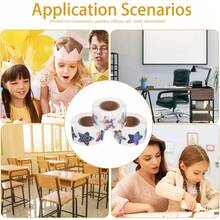 TEHAUX 1500 Piezas Pegatinas de Estrellas, 2.5cm Autoadhesivas Pegatinas De Recompensa De Estrellas Rollo, Calcomanías Para Niños, Decoración De Habitaciones, Libros, Manualidades, Estudiantes - 1 - Ver 8