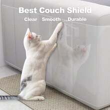 1PC Petslucent Cat Scratch Furniture Protector: Cat Anti Scratch Tape - Door Protector From Dog Scratching - Clear Training Self Adhesive Tape For Carpet, Sofa, Couch, Door - Multicolor - View 10