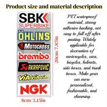 AD 防水防晒反光车贴赞助摩托车贴纸头盔贴电动车摩托车装饰划痕修复 - 彩色 - 查看 3
