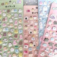 Pegatinas 3D de dibujos animados lindos, pegatinas 3D de estilo japonés adorables con burbujas, pegatinas de diario creativas en relieve, pegatinas decorativas hechas a mano con gemas de cristal de diamante, regalo de Navidad/Acción de Gracias/cumpleaños para niños