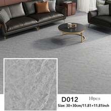 Waterproof Vinyl 10/20pcs Self-Adhesive SXP Marble Floor Tiles - 11.81"X11.81" Easy Peel & Stick Installation For Living Room, Bedroom, Balcony, Office Decor, Bathroom Floor Tiles