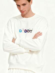 Frozen-Dad-And-Mom-Birthday-Daddy-Family-Party-Snowman Long-Sleeve Sweatshirt - trắng - Xem 4