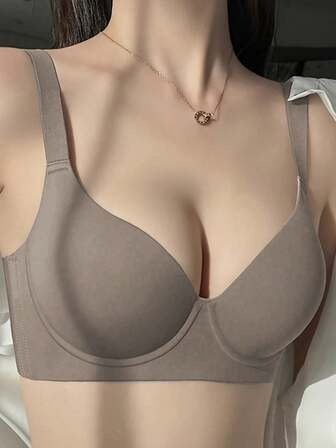 4pcs Women Full Coverage Seamless Bras, Wireless Minimizer Seamless Bras For Large Bust, Thin Lightweight Lift And Smoothing Seamless Bras For Daily Wear