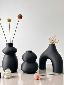 波西米亚花瓶家居装饰，北欧简约风格圆形现代花瓶，适用于搁板，美观的甜甜圈波西米亚客厅时尚花瓶，入口桌圣诞装饰礼物 - 彩色 - 查看 4