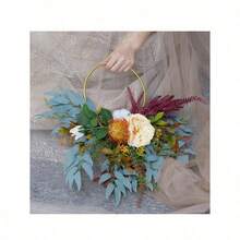 12pzs Centro De Mesa Con Forma De Aro De Metal , Aros florales de metal de  para centro de mesa, con aro de metal para decoración de boda30cm - Dorado - Ver 1