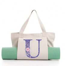 Mochila para Tapete de Yoga Personalizada de Grande Capacidade - Uma bolsa de lona durável e multifuncional, ideal para exercícios, viagens e uso diário. Leve e adequada para esportes, pilates, praia e academia, tanto para homens quanto para mulheres. Um presente de Natal imperdível!