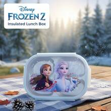 Disney Frozen Series Lunch Boxes,  Princess Stainless Steel Material Lunch Boxes, Pink And Blue Cute Cartoon Pattern Lunch Boxes, Suitable For Camping Lunch Boxes, Office, Gift Giving, Christmas, Valentine's Day, And New Year Gifts - Multicolor - View 7