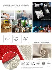 Bộ 4 vỏ gối trang trí, họa tiết hình học, vỏ gối làm từ sợi polyester chống dị ứng 100%, chất liệu vải lanh cổ điển, khóa kéo ẩn, có thể giặt bằng máy, thiết kế đường nét hiện đại tối giản, khóa kéo, vỏ gối trang trí nhà cho ghế sofa, phòng khách, phòng ngủ, không có ruột gối - Nâu sô cô la đen - Xem 8