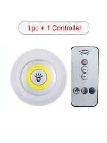 1 Set Of 3 Lights With Remote Control, High Brightness Battery Operated Wall Lamp, Warm/White Light Eye-Caring Bedside Lighting, Dimmable, Timer, Cabinet/Kitchen Lighting - White - View 12