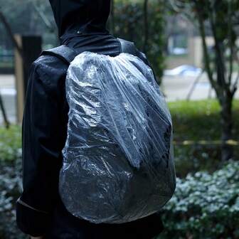 1/3/5件户外背包防雨罩，防水防尘袋，适用于徒步露营骑行行李