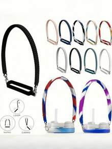 1 dây đeo bình nước mềm mại và bền chắc - Dây đeo bình nước bằng silicon - Phù hợp với hầu hết các loại bình nước từ 8-40oz - Phụ kiện bình nước - Nhiều màu - Xem 1