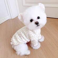 1pc Pet Dog Pajamas, Suitable For Teddy, Poodle, Corgi, New Floral Design, Autumn - Multicolor - View 4