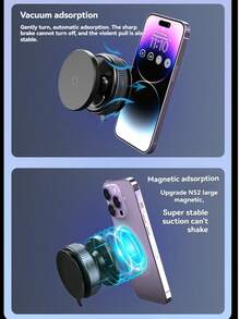 1 pièce Support de téléphone portable magnétique multi-fonctionnel populaire pour voiture. Ventouse pour tableau de bord, surfaces lisses et écrans électroniques. Support magnétique rotatif compatible avec , Android, idéal comme cadeau d'anniversaire, pour la famille et les amis. Accessoire de voiture.