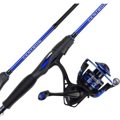 Centron Fishing Rod And Reel Combo, Spinning & Baitcasting Combos, IM6 Graphite 2Pc Blanks, Stainless Steel Guides With Ceramic Rings, Contoured EVA Handles & Fighting Butt