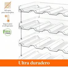Lifewit Organizador de Botellas Apilable para Armario, Frigorfico, Despensa - Portabotellas de Plstico para Almacenar en Encimera, Armario, Oficina - Pack de 4, Cada Bandeja Admite 4 Recipientes - 16 botellas - Ver 5