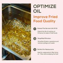 1 bolsa de filtro de cono reutilizable de 10 pulgadas para frer aceite u2013 con bolsa de filtro de aceite de freidora, soporte de filtro de aceite de cocina, soporte de filtro de cono de jarabe de arce - Blanco - Ver 7