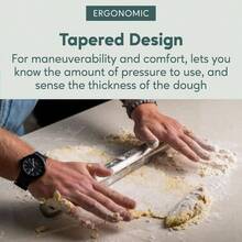 - Rodillo Francs de Acero Inoxidable con Medidas - 40cm - Rodillo para Pizza, Albndigas, Pasteles, Pasta, Galletas, Fondant y Arcilla Polimrica - plateado - Ver 7