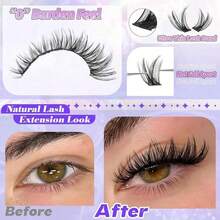 Lash Clusters Wispy Eyelash Clusters 168pcs 10-18mm Cluster Eyelash Extensions Natural Volume Lash Extensions DIY Individual Lashes Clusters With Soft Thin Band.Random Delivery.