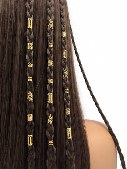 Conjunto de 50 Anéis de Cabelo Vintage em Liga Metálica Estilo Boho - Acessórios de Cabelo Redondos Vazados para Mulheres e Meninas, Joias Elegantes em Cor Sólida para Tranças e Penteados DIY, Presentes de Natal, Presentes para Mulheres, Presentes para Mulheres, Presentes de Natal, Presentes para Adultos, Acessórios de Cabelo, Acessórios Femininos, Presente de Natal, Acessório de Cabelo para a Terceira Idade, Acessórios de Cabelo de Natal, Ideias de Presentes para Mulheres, Presentes de Beleza para o Natal, Presentes de Natal para Mulheres