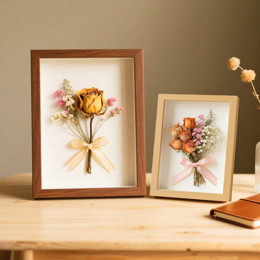 Marco de fotos de caballete 3D para exhibición sobre la mesa, caligrafía y regalo de cumpleaños | Decoración de escritorio elegante para oficina, escritorio, estantería, repisa | Acento moderno para el hogar en la sala de estar, dormitorio | Regalo para mujeres, hombres, mamá, papá, amigo, ella, él