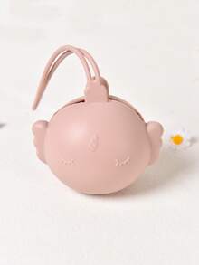 1个婴儿卡通独角兽奶嘴收纳盒，防尘、防摔、方便携带