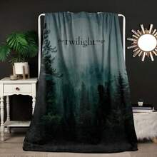 Twilight Saga Fleece Blanket – Soft, Cozy Flannel Throw With Forest Moonlight Design – All-Season Comfort For Naps, Gifts, And Home Decor, Gift For Fans |   Contemporary Blanket |   Polyester Throw - 彩色 - 查看 1