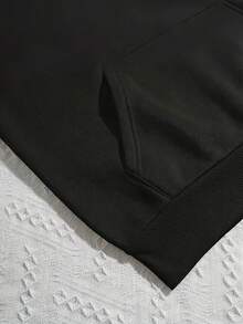 Women's Oversized Hoodies Sweatshirts Black Let's Get Crazy Letter Print Graphic Hoodie Unisex Hoodies Long Sleeve Pocket Pullover, Girls Womens Fall Fashion 2025 Pullover Sweaters Winter Clothes Loose Fit Long Sleeve Drawstring Design Hoody Sweatshirt Autumn Party, Soft Fabric, Casual Wearers Gift For Women Size S-3XL - Black - View 6