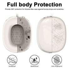 Case For AirPodsMax Headphones, Clear TPU Ear Cups Cover/Silicone Ear Pad Case Cover/Silicone Headband Cover Transparent Accessories Compatible With Apple AirPodsMax USB-C (2024/2020) [3 In 1] - TPU-multicolor Three-piece Set - View 6