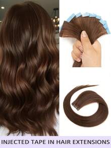 10 件隐形胶带接发，PU 皮纬纱，雷米真人发，直发机，12 英寸 16 英寸 20 英寸，适合女士