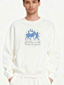 Sudadera de manga larga Frozen Caminando en un mundo de invierno - Blanco - Ver 1