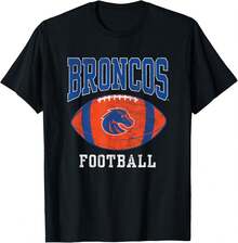 Boise State University BSU Broncos Football Ball T-Shirt - màu đen - Xem 1