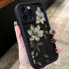 Cheetah Print A Pure White Floral Printed Phone Case, Offering High-Quality Protection For Your Phone, With A Soft Touch, Making It An Excellent Birthday Gift Choice For Teenage Boys And Girls, Precisely Compatible With Iphone 11, 12, 13, 14, And 15 Pro Max, 16 PLUS. ,Cheetah Print Phone Case - 1PC - 查看 3