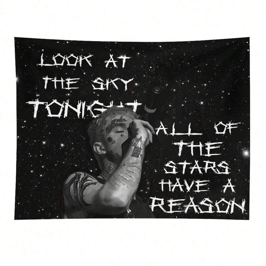 Illar Rap Singer's Tapestries, Music Albums, Posters, Flags, Rooms, Teenagers, Girls, Boys, Indoor And Outdoor Living Rooms, Bedrooms, As Well As University Dormitories, Friends, Gifts, Birthday Gifts, Holiday Gifts - 彩色 - 查看 1