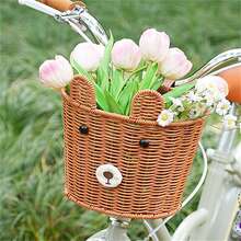 Bicycle Basket, Vintage Woven Bike Basket, Balancing Bike Front Basket, Bike Basket - Multicolor - View 1