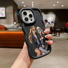 1pc Customizable Full-Print Photo Wavy Macaron Phone Case, Suitable For Samsung S24/S25 Ultra, 14 Ultra/Redmi Note13 Pro, 16/15/14 Plus/13 Pro/12 Pro Max/11/Xs Max/8/7/6 Plus. It Is Clear, Fashionable, Vibrant, Cute, And Minimalist, Perfectly Matching Your Phone. It Is A Unique Personalized Halloween, Christmas Gift For Friends, Girlfriends, And Mothers.