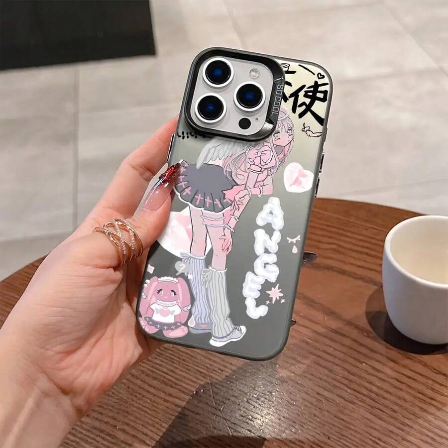 Fundas de Teléfono Belleza para 16 15 14 13 12 11 Pro X XR XS 8 Plus con Cubierta Trasera Anticaída y Acabado Esmerilado17 17promax - Negro - Ver 1