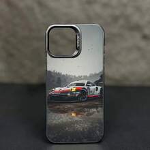 Funda de coche deportiva creativa y lujosa para iPhone 16 15 14 13 12 11 X XS XR Pro Plus Max, protectora, mate, colorida, plateada - Mezcla de colores - Ver 3