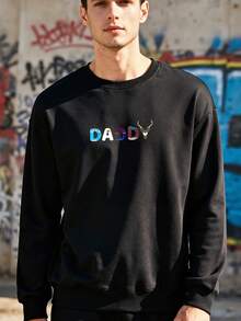 Frozen-Dad-And-Mom-Birthday-Daddy-Family-Party-Snowman Long-Sleeve Sweatshirt - màu đen - Xem 4
