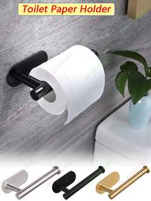 16/33cm Estante de almacenamiento simple para cocina/baño, soporte para toallas de papel, soporte para servilletas, soporte para rollo de cocina, soporte adhesivo para papel higiénico, soporte para rollo de baño, soporte para trapos, soporte para servilletas, estante de almacenamiento para gabinete, en dorado, plateado, negro, soporte para envoltorio de plástico, acero inoxidable, estante para pañuelos, dispensador de pañuelos, decoración del hogar, accesorios de almacenamiento de cocina, organizadores de cocina, accesorios de baño, montado en la pared, accesorios de baño, decoración de baño, artículos de cocina, accesorios de cocina, utensilios de cocina - Multicolor - Ver 7