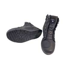 Men's High-Top Outdoor Hiking Shoes With BOA Rotating Buckle Closure - Black - View 4