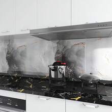 Papel Tapiz,60cm*1000cm Autoadhesivo Marmol Papel de Contacto,Prueba de aceite Vinil Marmol,Papel de Granito,Pelar y Pegar Para Muebles de Gabinete de Encimera de Cocina Encimera (Negro) - Negro - Ver 6