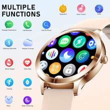 EIGIIS Smart Watch For Women With Bluetooth Calling, 1.32" HD Touch Screen, Heart Rate Sleep Monitor, Fitness Tracker, 5-Day Battery, Compatible With IPhone Android - Pink - View 4