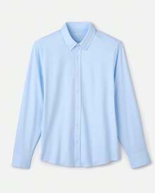 Men's Commuter Shirt, Performance Dress Shirts For Men, Machine Washable, Wrinkle Resistant, Slim Fit Button Down Shirthalloween - Business Blue - View 9