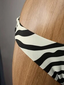 Bellisia 2025 Women Zebra Pattern Sexy Bikini Swimsuit Set, Summer Beach