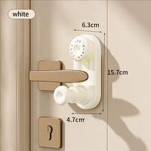 قفل باب محمول، مجموعة من موانع الأمان المضادة للسرقة لباب، نوع كوب شفاط بدون ثقب، سهل التركيب والإزالة، مناسب لأغلب أقفال الأبواب، مناسب للمنازل والفنادق، لا يتطلب مصدر طاقة، تطبيق يدوي، إكسسوارات سفر وحماية شخصية أساسية للفتيات اللاتي يعشن بمفردهن