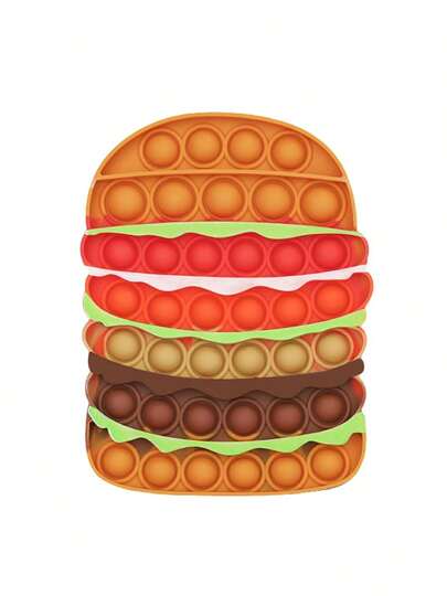 Hamburger Bubble Pop Fidget Oyuncağı, Parmak Patlatma Oyunu Oyuncakları, Yetişkinler ve Çocuklar İçin Hızlı Satan Bubble Stres Giderici, Noel, Cadılar Bayramı ve Rahatlama Oyuncakları İçin Parti Dekorasyonu ve Hediyesi, Çocuklar ve Yetişkinler İçin Eğlenceli ve Şık Bir İtme Oyunu