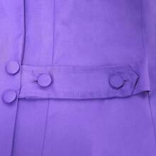 Men's Cassock Choir Long Cassock Minister Robe Clergy Pulpit Liturgical Church Robe 4 Colorshalloween - 紫色 - 查看 4