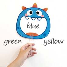 4pcs Monster Eating Words Finger Reading Stick Hand Holding Cards English Classroom Teaching Aids Early Education Primary School English Literature Mathematics Kindergarten Classroom Games Early Education Teaching Aids Fun Little Monsters Eating Words Finger Reading Cards Letter Recognition Hand Holding Cards English Classroom Teacher Student Teaching Early Education Game Props (Some Styles May Be Random)